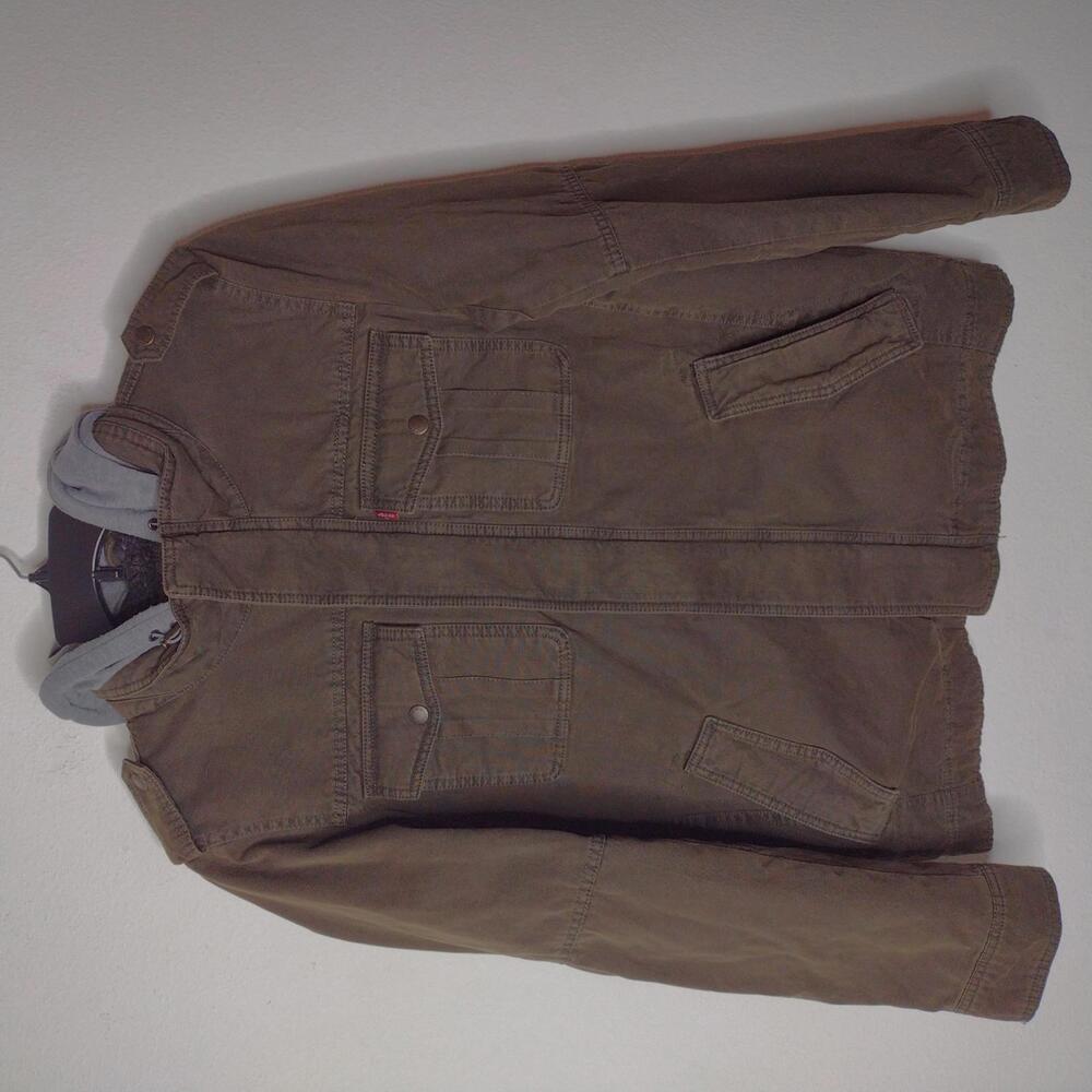 NWOT Levi's Men's Hooded Olive Green Coat Size Small